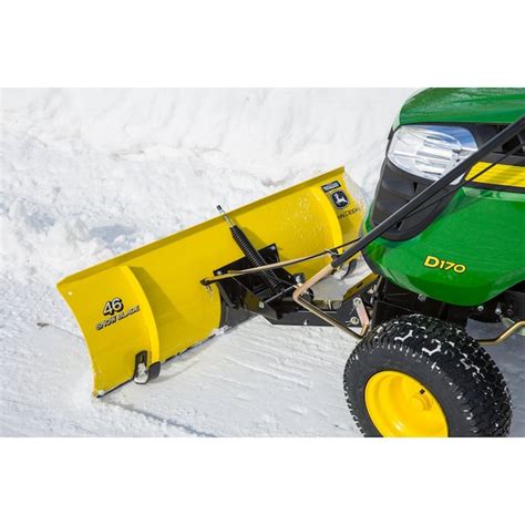The moldboard is sturdy steel and is equipped with trip springs and a replaceable edge. . John deere snow plows